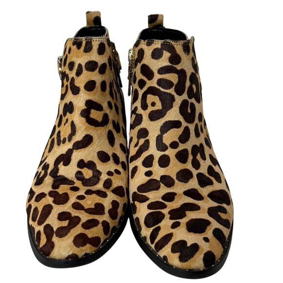 Steve Madden Chayse Leopard Calf Hair Ankle Boots Women’s Size 7 - Picture 3 of 9